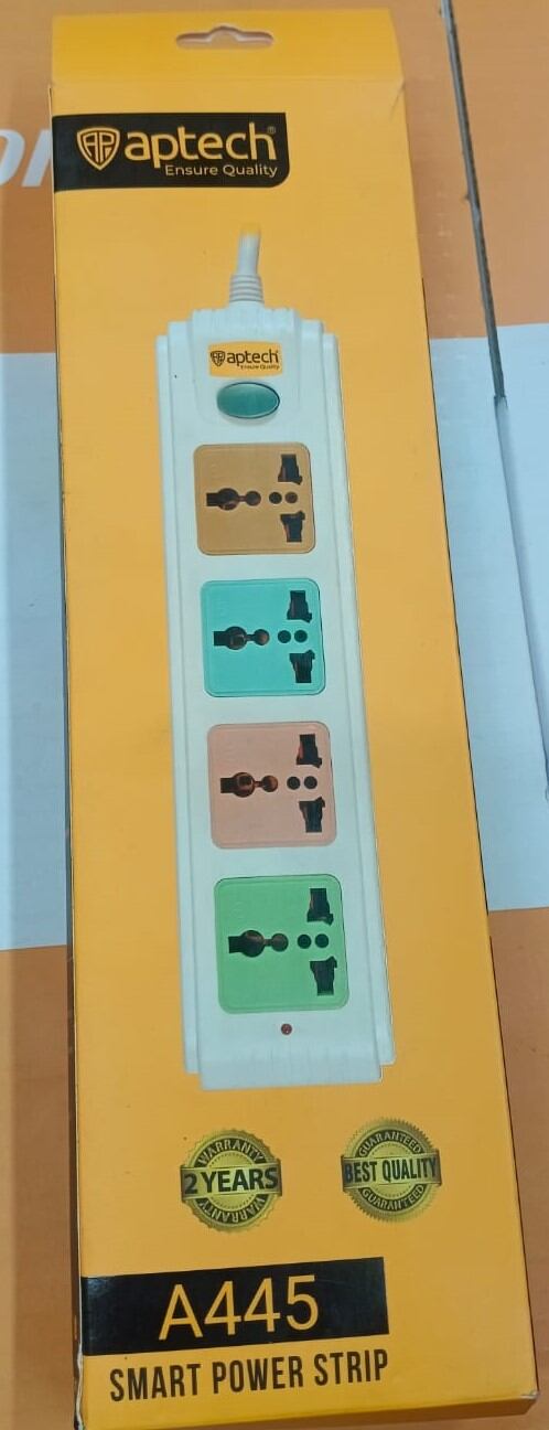 Picture of Power Strip  APS-A445 For Multu uses Ensure Quality 5 way 3 Pin Smart Elegant Design