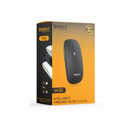 Picture of Aptech W61 Wireless Rechargeable Silent RGB Mouse - Multicolor