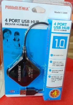 Picture of Hub 4 Port usb hub  PUNADA 1.0 mitre cable  Model :1-1005 China best quality Product available - Black