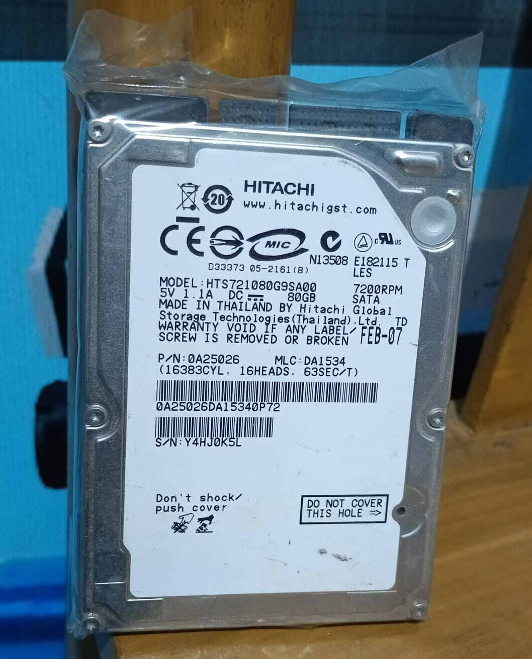 Picture of Hard disk drive 2.5 inch 80gb hdd availabe for Laptop dvr etc uses product