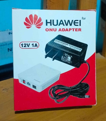 Picture of Onu adaaptor 12v 1amp HUAWEI ONU ADAPTOR BEST QUAALITY - Black