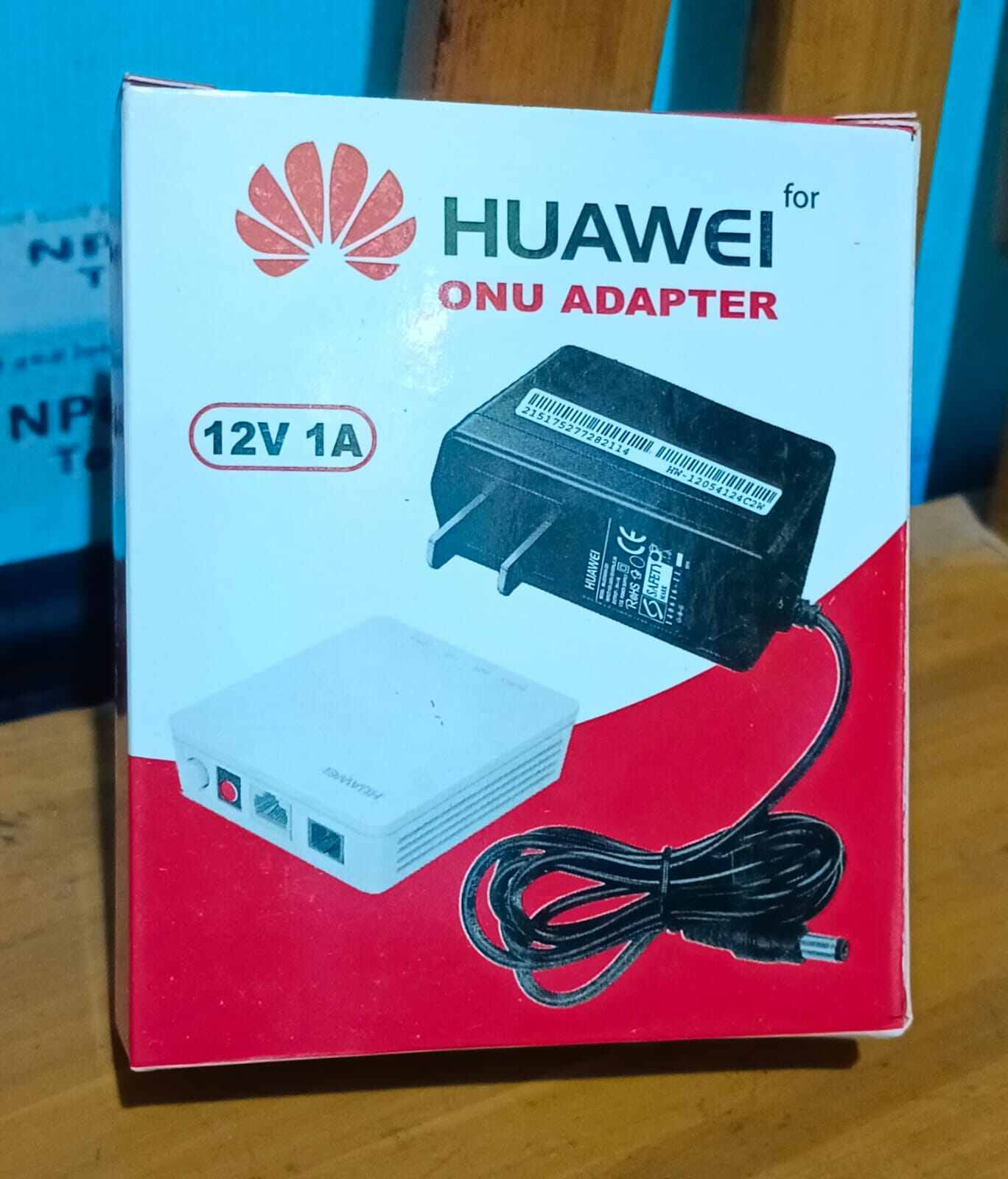 Picture of Onu adaaptor 12v 1amp HUAWEI ONU ADAPTOR BEST QUAALITY - Black