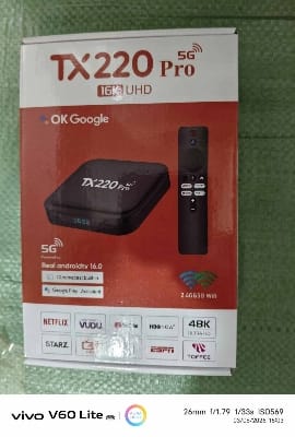 Picture of Smart TV box TX220 PRO 5G 16K UHD OK GOOGLE real android 16 - Black