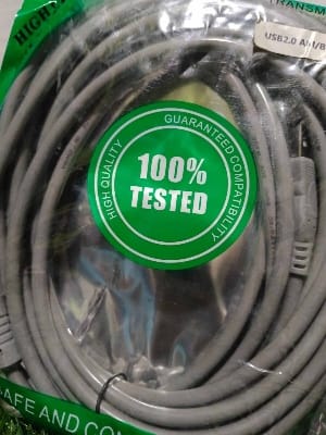 Picture of USB Extention cable 5 mitre 100 percent working - Grey