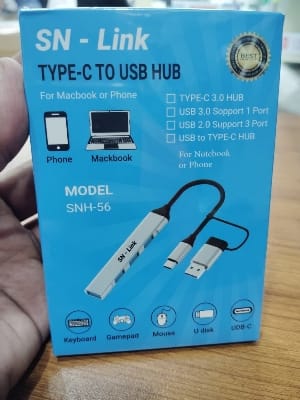 Picture of Type C to USB Hub SN Link china Best quality product for mac phone windows - Black