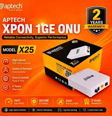Picture of ONU APTECH XPON 1GE ONU X25 BEST Quality Product - White