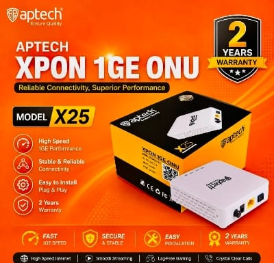 Picture of ONU APTECH XPON 1GE ONU X25 BEST Quality Product - White