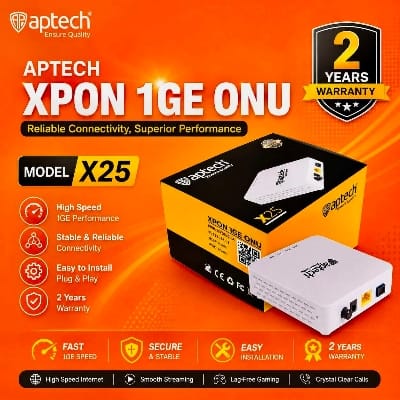 Picture of ONU APTECH XPON 1GE ONU X25 BEST Quality Product - White