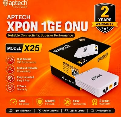 Picture of ONU APTECH XPON 1GE ONU X25 BEST Quality Product - White