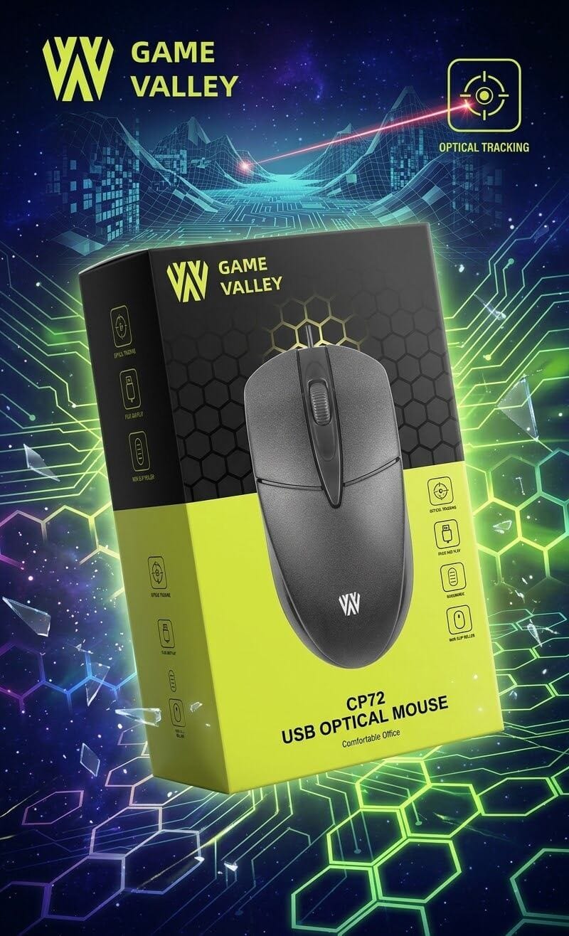 Picture of Mouse Game valley CP72 USB Optical Mouse - Black