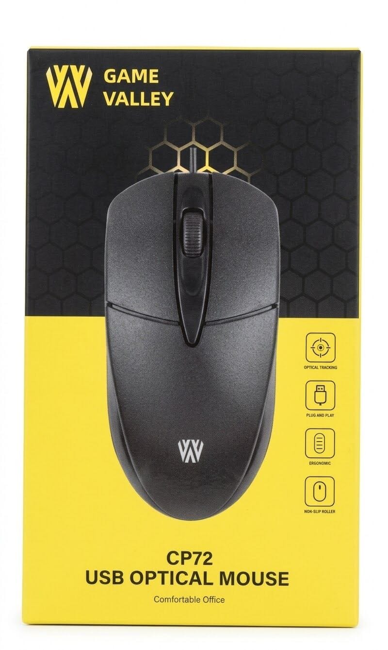 Picture of Mouse Game valley CP72 USB Optical Mouse - Black