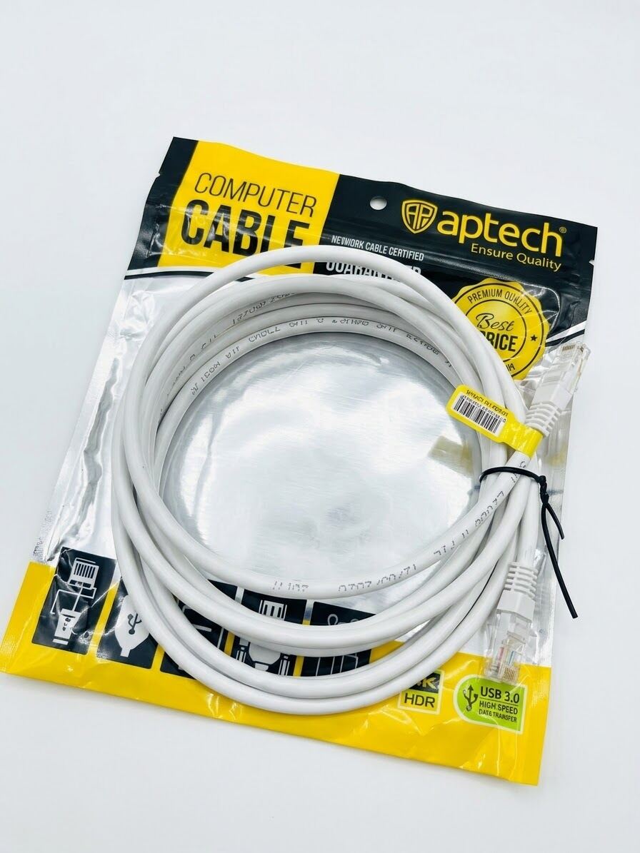 Picture of Lan Cable 5m Aptech Cat6 UTP LAN Cable 100% working - Multicolor