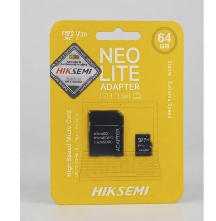 Picture of Hiksemi NEO Lite 64gb Micro SD Card  High Speed Performance - 64GB