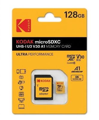 Picture of Kodak 128gb Micro SDXC MEMORY Card ultra performance - 128GB