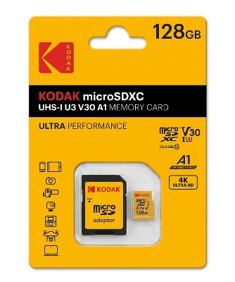 Picture of Kodak 128gb Micro SDXC MEMORY Card ultra performance - 128GB