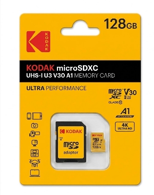 Picture of Kodak 128gb Micro SDXC MEMORY Card ultra performance - 128GB