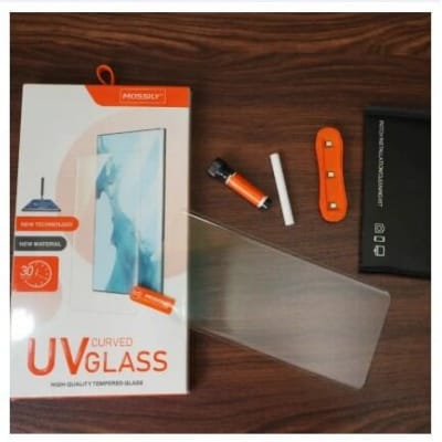 Picture of MOSSILY UV Curved Screen Tempered Glass Film Protector for Samsung Galaxy S22 Ultra / Samsung Galaxy S23 Ultra / Samsung Galaxy S24 Ultra
