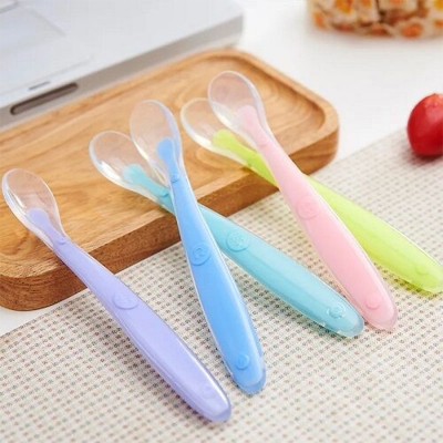 Picture of Full Silicone baby soft head spoon spoon children to eat spoon supplementary food bowl spoon -1pcs