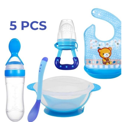 Picture of 5pcs/Set Baby Feeding Set BPA Free Complete meal set-Multicolor