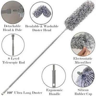 Picture of Microfiber Duster with Extension Pole-Multicolor