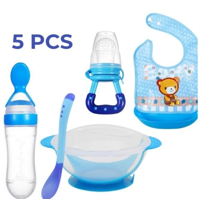 Picture of 5pcs/Set Baby Feeding Set BPA Free Complete meal set-Multicolor