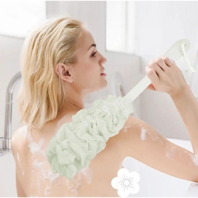 Picture of Body Back Clean Long Handle Bath Sponge Shower Brush Scrubber - Multicolor-Multicolor