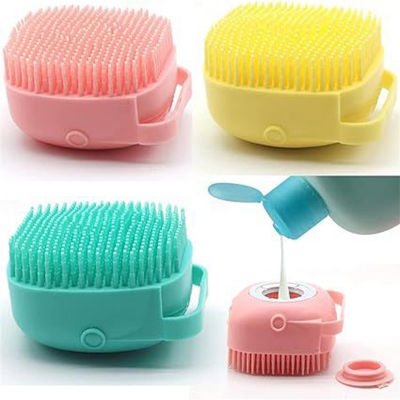 Picture of SILICONE MASSAGE BATH BRUSHES AND SCRUBBER WITH SOAP DISPENSER