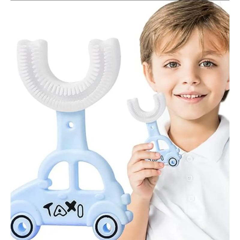 Picture of Baby Toothbrush Children 360 Degree U-shaped Kids Toothbrush Teethers Children's Oral Cleaning Toothbrush Brushing Instrument-Multicolor