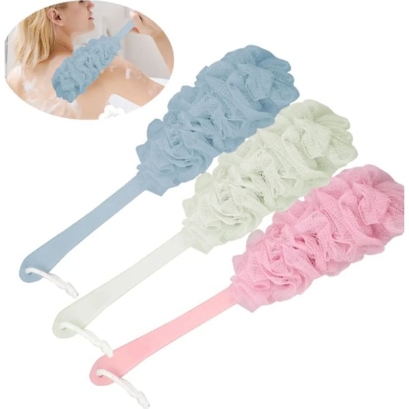 Picture of Body Back Clean Long Handle Bath Sponge Shower Brush Scrubber - Multicolor-Multicolor