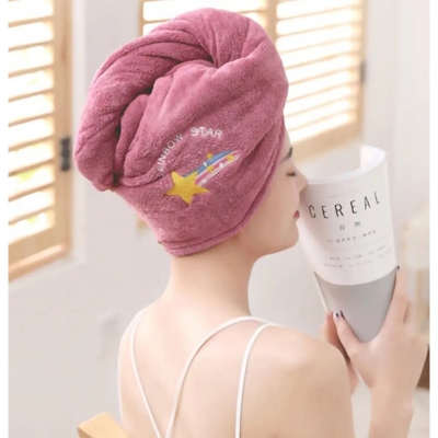 Picture of Girls Hair Towel Super Absorbent Quick Drying Magic Shower Cap Soft Microfiber-Multicolor