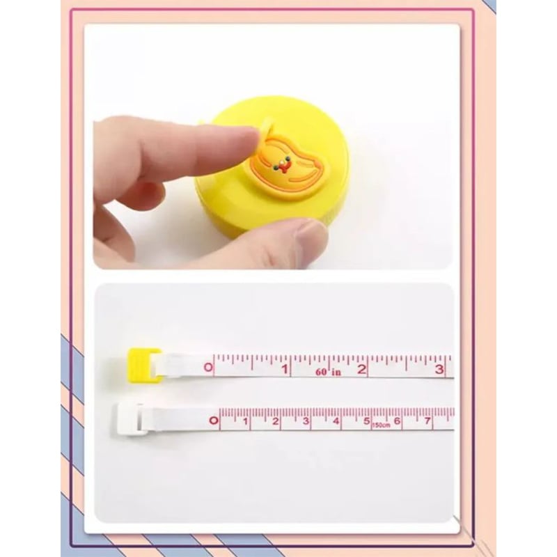 Picture of 150cm Mini Tape Meter Tape Tailor Ruler Keychain Measuring Tape Clothing Size Tape Measure Portable Sewing Tools Accessory-Multicolor