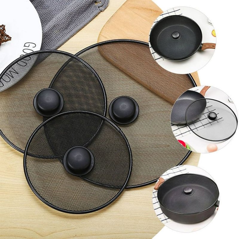 Picture of 3 pcs set Steel Mesh Splatter Screen Frying Pan Cover(Size-7.5 inchi, 9.5 inchi, 11 inchi)