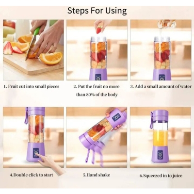 Picture of Travel Blender with 380ml Capacity: Make Delicious Smoothies, Shakes, and Juices on the Go-Multicolor