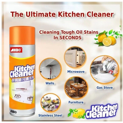 Picture of KITCHEN CLEANER LEMON KITCHEN OIL GREASE FOAM CLEANER SPRAY 500ML