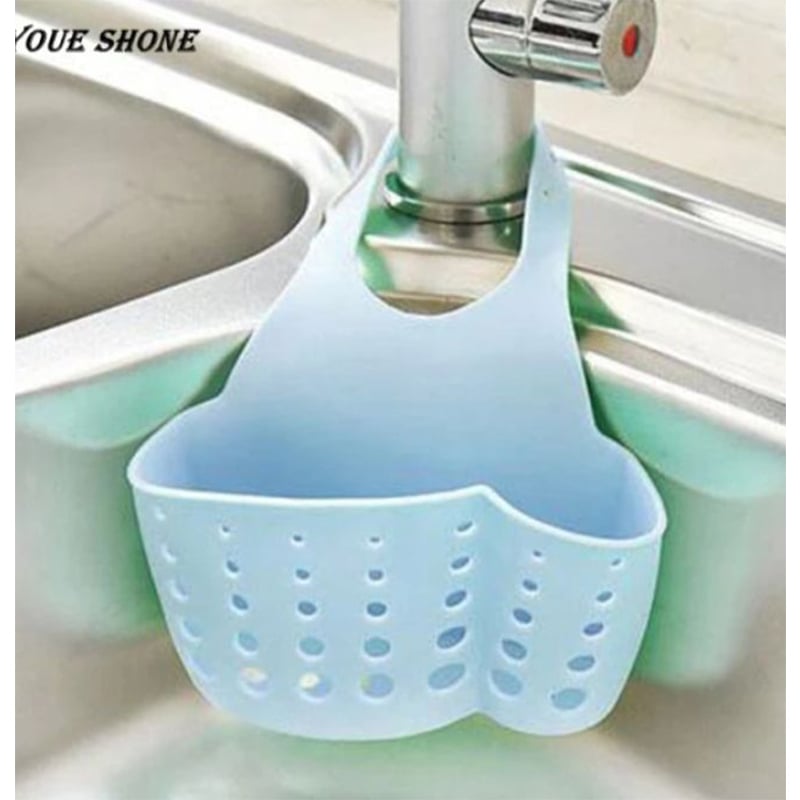 Picture of Kitchen Hanging Drain Bag Basket Bath Storage Gadget Tool Sink Holder Bathroom Soap Hanging Water Laundry Basket-Multicolor