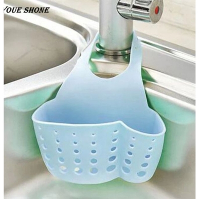 Picture of Kitchen Hanging Drain Bag Basket Bath Storage Gadget Tool Sink Holder Bathroom Soap Hanging Water Laundry Basket-Multicolor