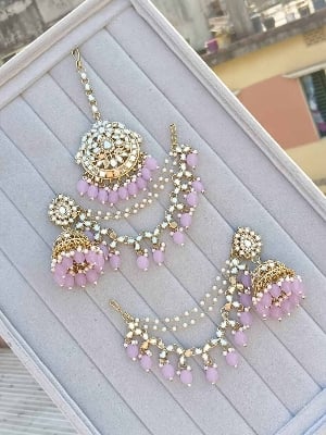 Picture of Indian Jumka Yarring - Ear Ring + Tikli