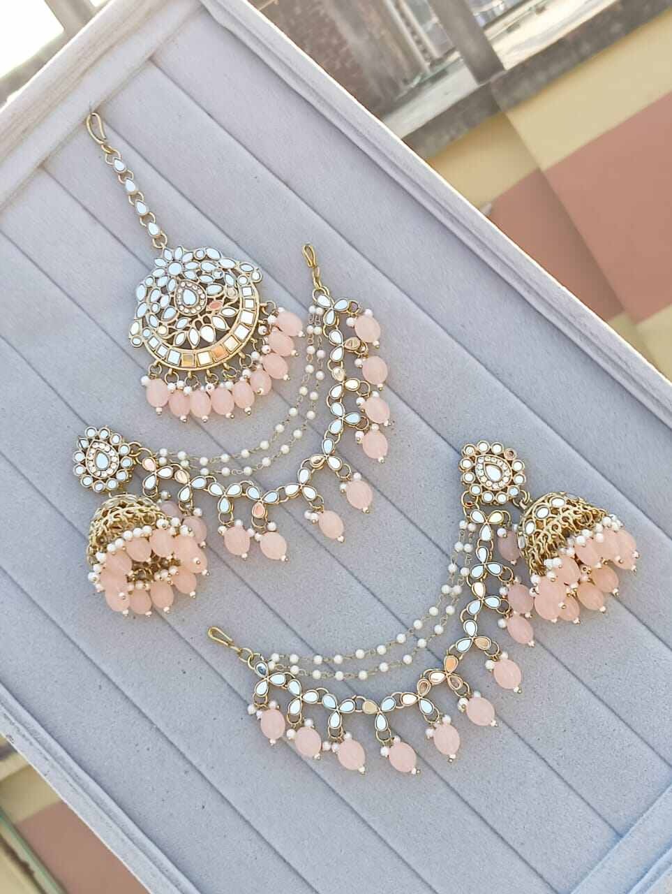 Picture of Indian Jumka Yarring - Ear Ring + Tikli