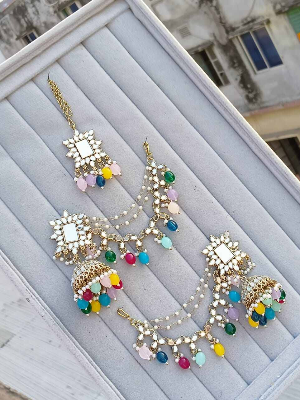 Picture of Indian Jumka Yarring - Ear Ring + Tikli