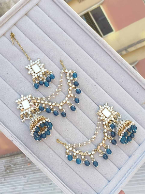 Picture of Indian Jumka Yarring - Ear Ring + Tikli