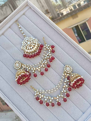 Picture of Indian Jumka Yarring - Ear Ring + Tikli