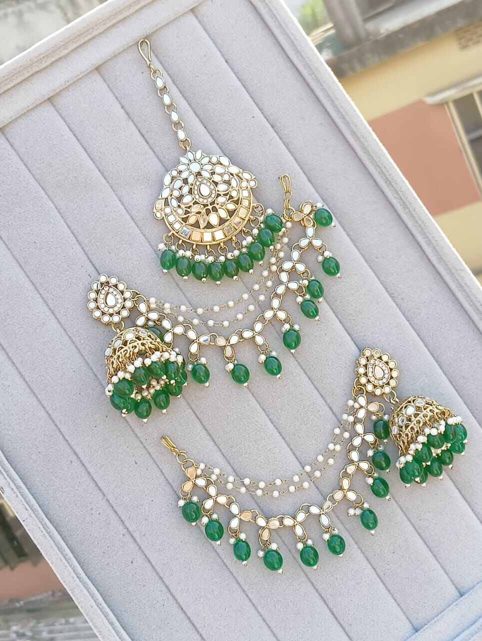Picture of Indian Jumka Yarring - Ear Ring + Tikli