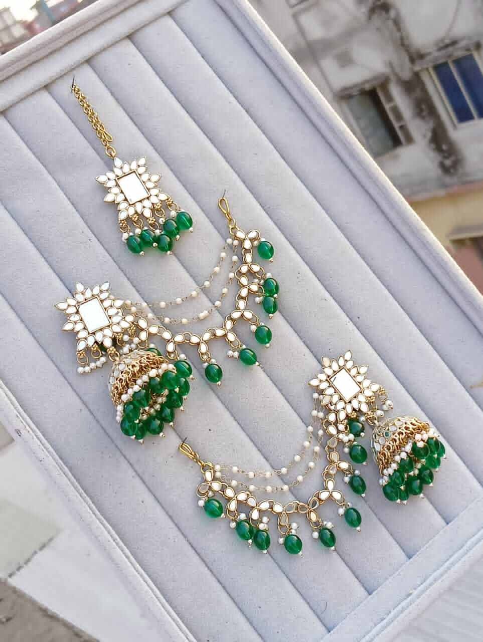 Picture of Indian Jumka Yarring - Ear Ring + Tikli