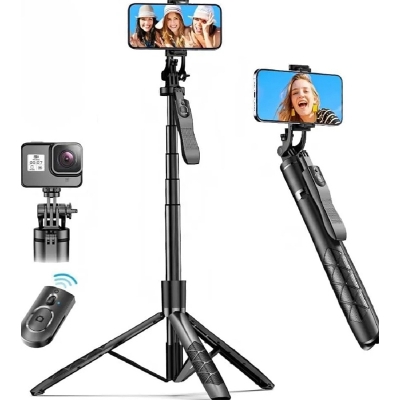 Picture of Premium Handheld Stabilizing K28 SELFIE STICK TRIPOD (5 Foot) 360 degrees Rotation with remote-Black