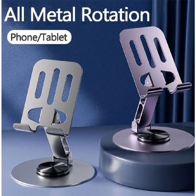 Picture of Explosions desktop mobile phone bracket all metal 360 ° rotating folding flat ipd multifunctional universal lazy bracket