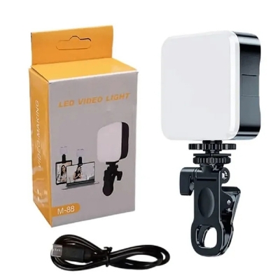 Picture of KRLZ LED Video Light on Camera,Mini Rechargeable 2000mAh LED Camera Lights,Dimmable 2500-6500K Ultra Bright Photo and Video Lighting,LED Fill Lamp-Black