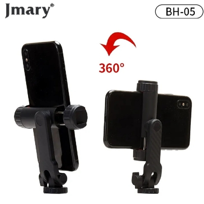 Picture of Jmary BH-05 Multi-Functional Dual Cold Shoe Smartphone Holder Tripods Mount-Black