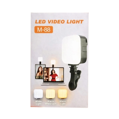 Picture of M88 LED Video Light for Mobile & Laptop | Rechargeable Portable Fill Light for Video Call, Live Streaming & Content Creation-Black