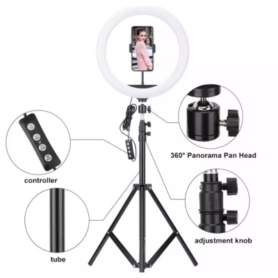 Picture of 12 Inch LED Ring Light with Adjustable Stand & Phone Holder