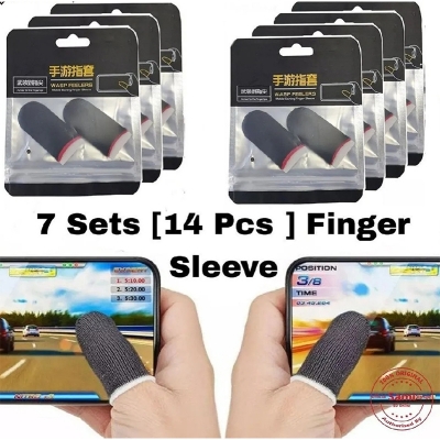 Picture of 7 Pair (14 Pcs ) Breathable Mobile Finger Sleeves / Finger Sleeves / Press Trigger Game Controller Sweatproof Gloves for Mobile Gaming / Finger Sleeves - Finger Sleeve-7 Pair (14 Pcs )